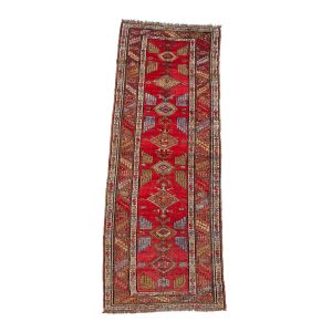Azerbaijan Hand Knotted Runner 3' 5'' ×  12' 9'' - 203538