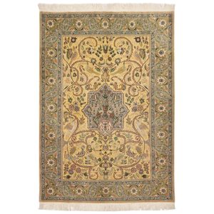 Tabriz Hand Knotted Rug 4' 7'' ×  6' 5'' - 204124